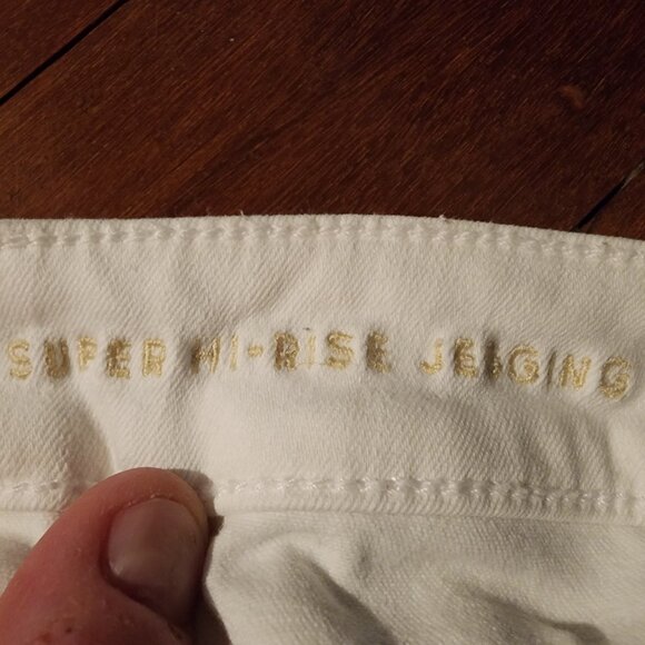 American Eagle White Super Hi-Rise Jegging Jeans Size 4 Short - Picture 7 of 16